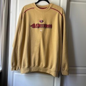 Embroidered Vintage Yellow NFL San Francisco 49ers crewneck